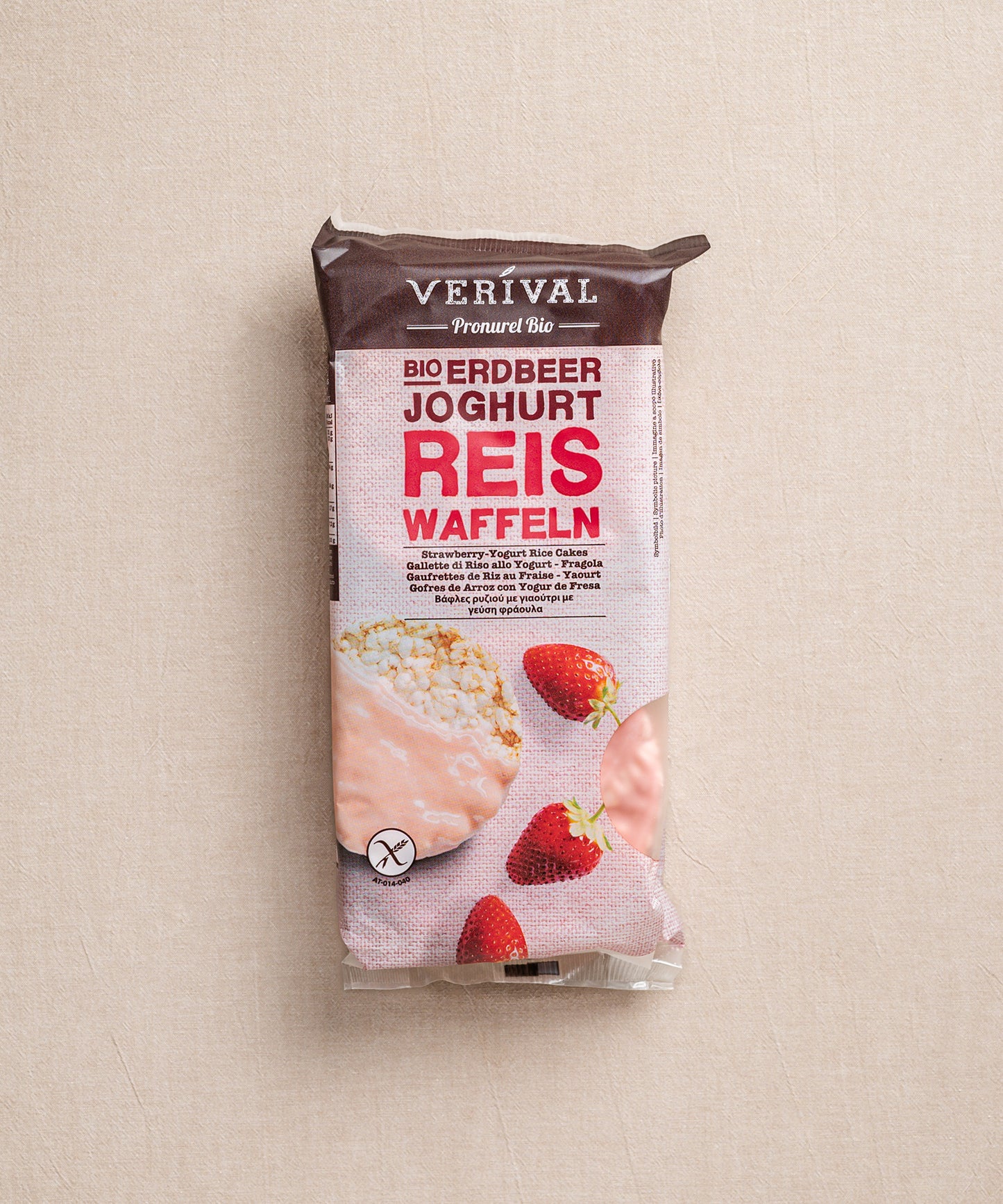 Die Reiswaffeln Erdbeer-Joghurt von Verival Bio.