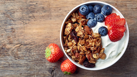 healthy crunchy muesli breakfast